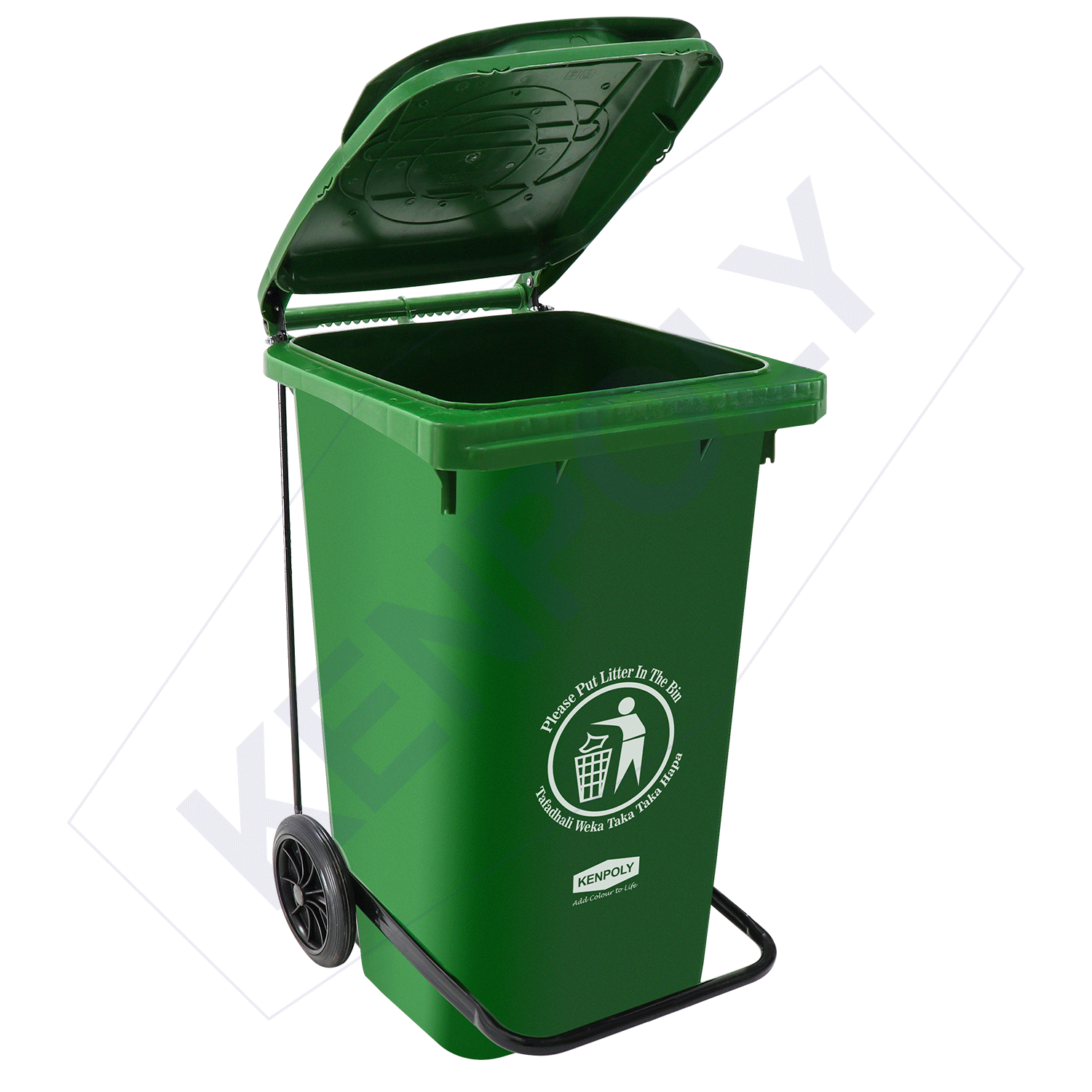 Trash Bin with Wheels 100LH803 x W482 x L552mm Capacity100 Ltrs