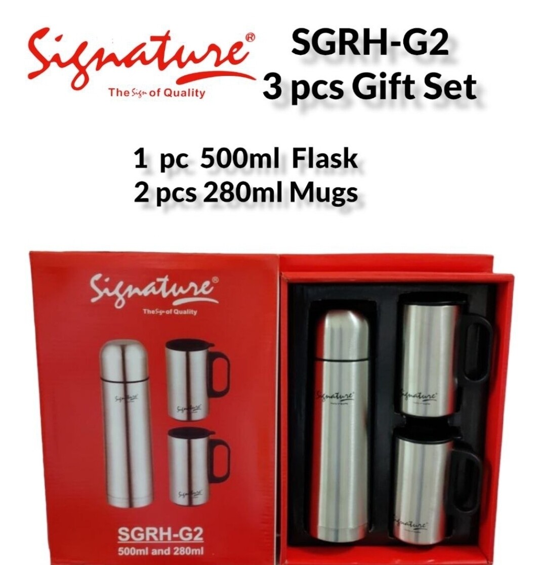 Signature 3 pcs Gift set Unbreakable Vacuum Flasks (500ml+280ml+280ml) SGRH-G2