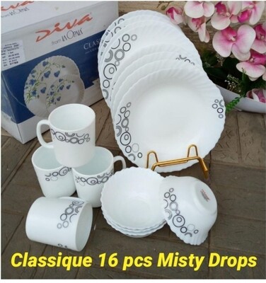 Diva Opal 16 pcs Dinner set Classique - Misty Drops