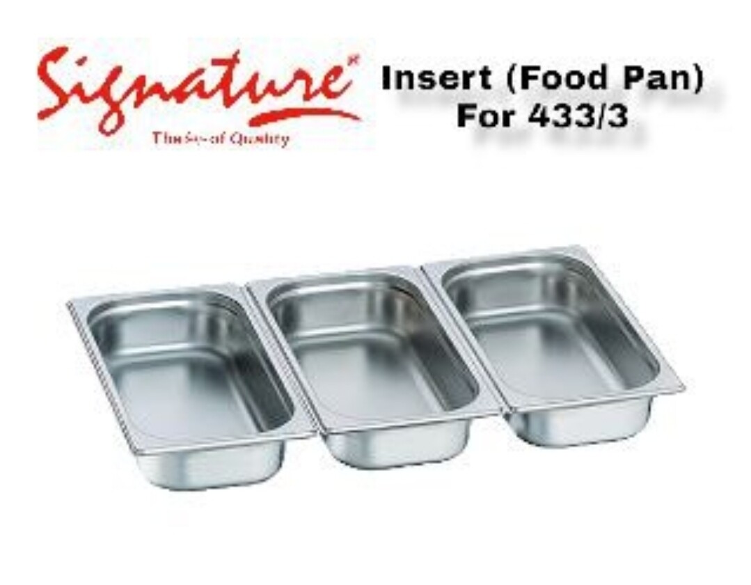 Food Pan (Insert) for 433/3 Spare Part of Cheffing Dish