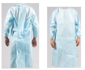 Laminated waterproof surgical tie on gown non sterile blue XTRA LARGE size SGOWN - XL Pack of 10pcs