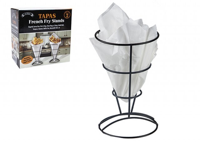 Tapas 2 pieces French fry stand with paper cones #834070