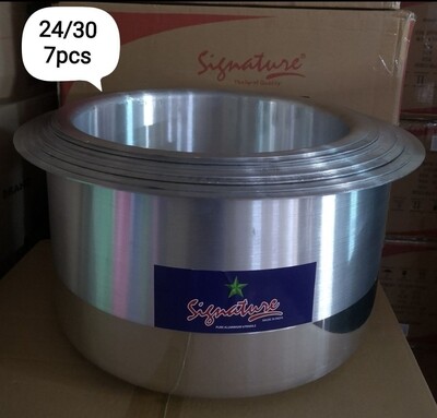 Signature cookware aluminium cooking pots 24/30 (7pcs) large sufurias