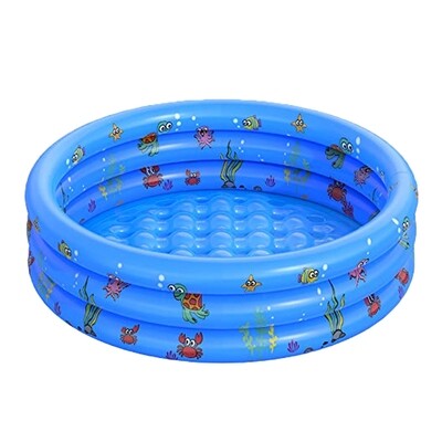Premium Inflatable Swimming Pool - 37-inch Diameter, 14-inch Height, Vibrant Blue 0.18MM PVC, Model JY-SP037