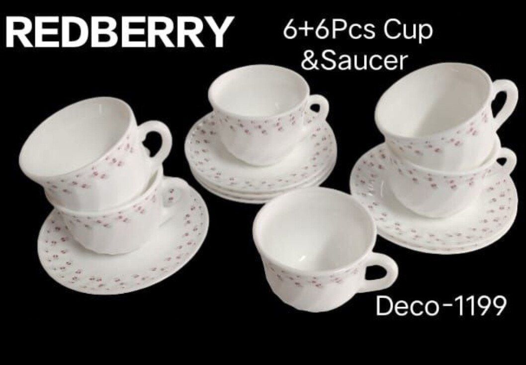 Redberry 12pcs cup and saucer set deco 1199