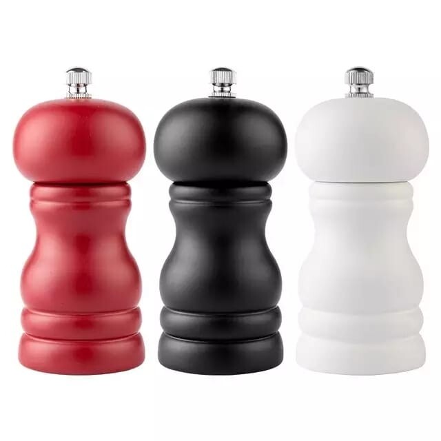 Pepper mill grinder. Material Strong hard wood, grinding gears stainless steel.