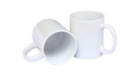 White Ceramic Sublimation Branding Mug 11oz - Semi Gloss Finish, Model SUB7102MW-WE-GL