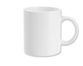 White Ceramic Sublimation Branding Mug 11oz - Matte Finish, Model SUB7102MW-WE-MT