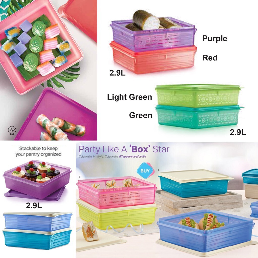 Tupperware snack store mosaic 2.9l 2 pieces
