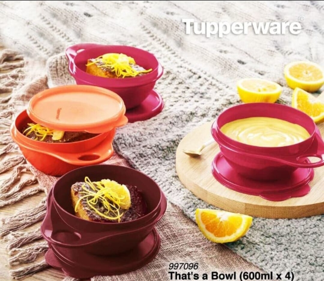 Tupperware Mixing Multipurpose That’s a Bowl 4pc - 600 ml Plastic Fridge Container