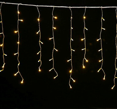 Christmas Curtain Lights 3X3M, 320 LEDs, Controller, Clear Cable, 220V - SYDA-042139