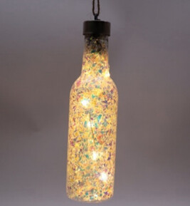 Plastic Hanging Ornament With Copper Wire Light Inside,Size:4X4X17Cm