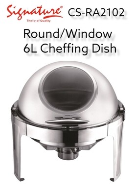 Signature 6 Ltr Round Roll Top Window chaffing dish CS-RA-2102