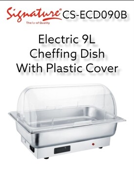 Signature 9 Ltr Electric Cheffing Dish with Plastic Cover CS-ECD-09B chaffing dish