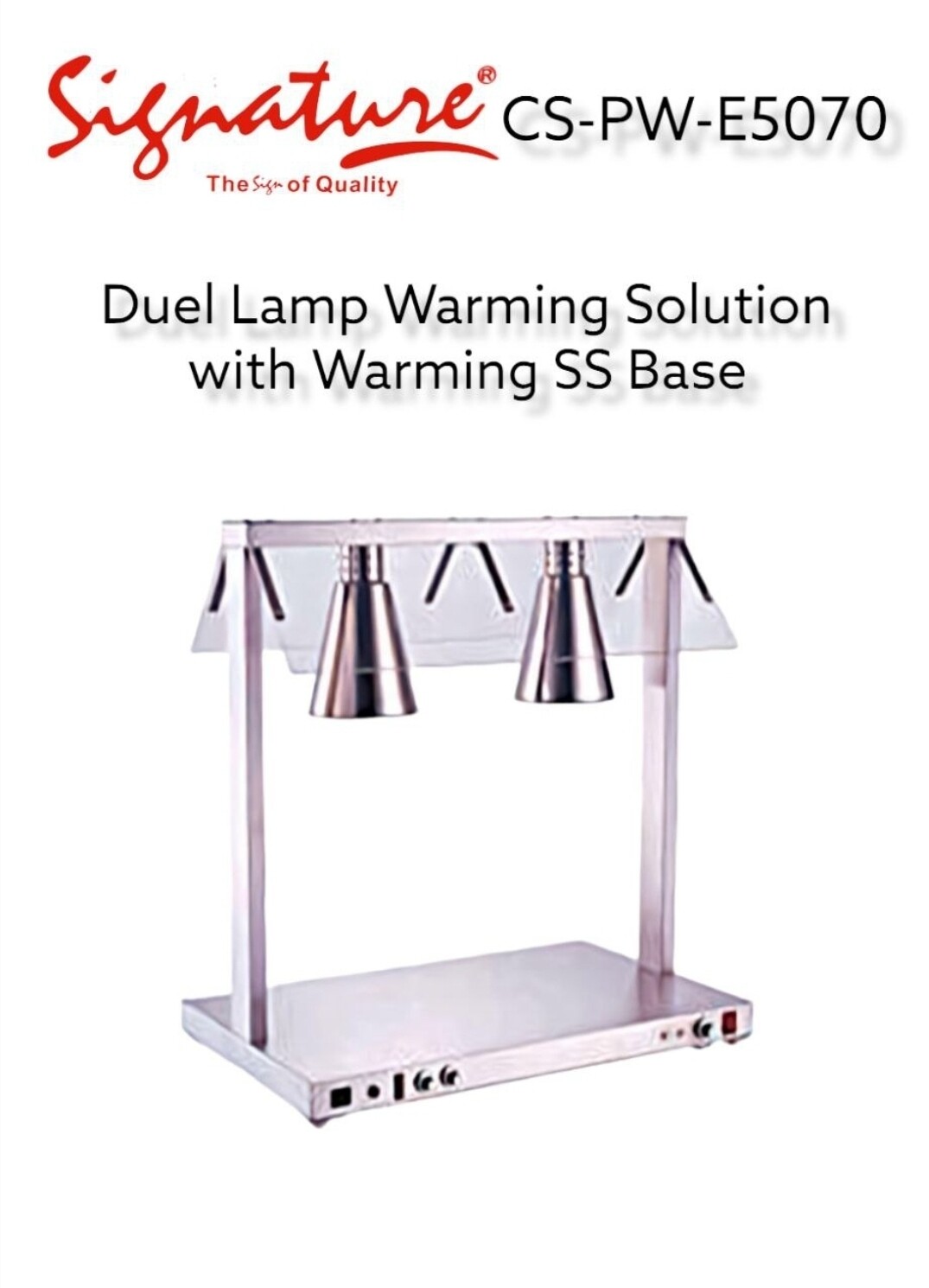 Duel Lamps Warming Solution with Wearing SS Base CS-PW-E5070