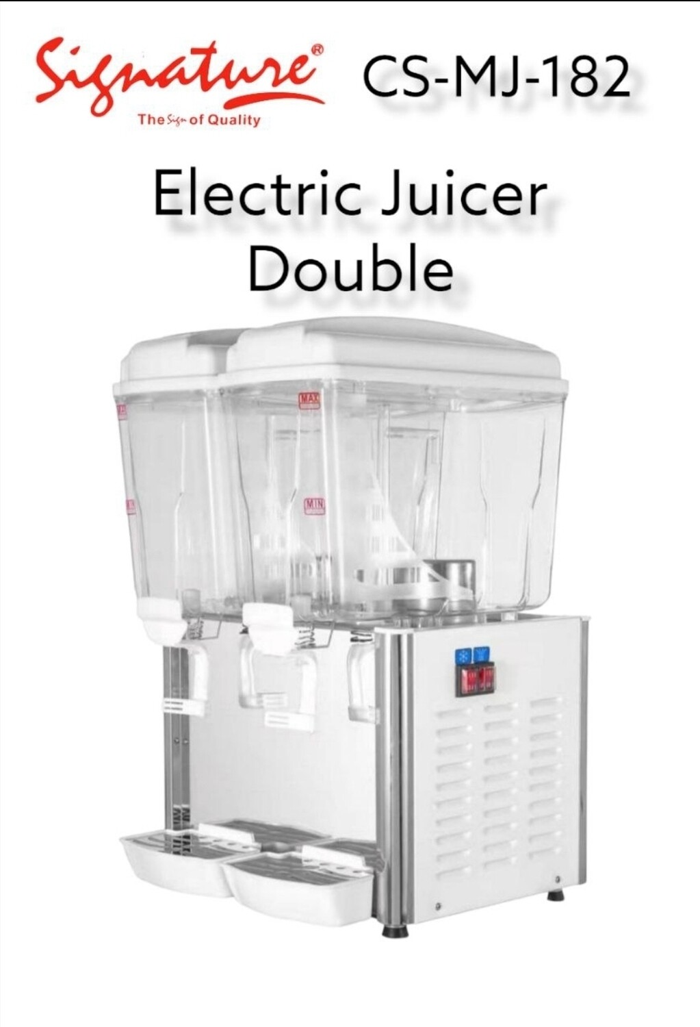 Signature Electric Juice Dispenser Double Capacity Up to 2x17 Ltr CS-MJ-182