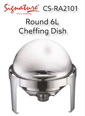Signature 6 Ltr Round Roll Top Chafing Dish - Model CS-RA-2101