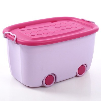 Plastic Toy Box storage with wheels 80 LITRES PURPLE
