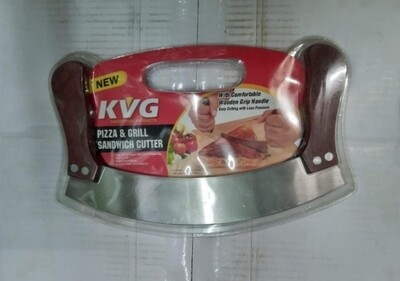 KVG Pizza cutter &amp; grill sandwich cutter with wooden grip handle