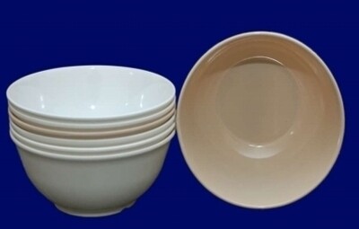 Melamine plain white soup bowls 6" cereal bowls B0-05
