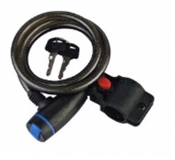 Bicycle Lock,10x1200mm, Key Type LOC-021