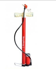 Bicycle Foot pump steel 38*500mm with tank & meter PMP-002