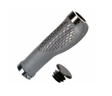 Bicycle Handle Grip ,Black W/Silver Ring 130mm GRP-014
