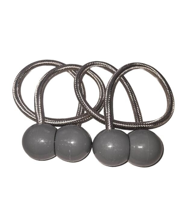 Magnetic curtain tie grey. per pair