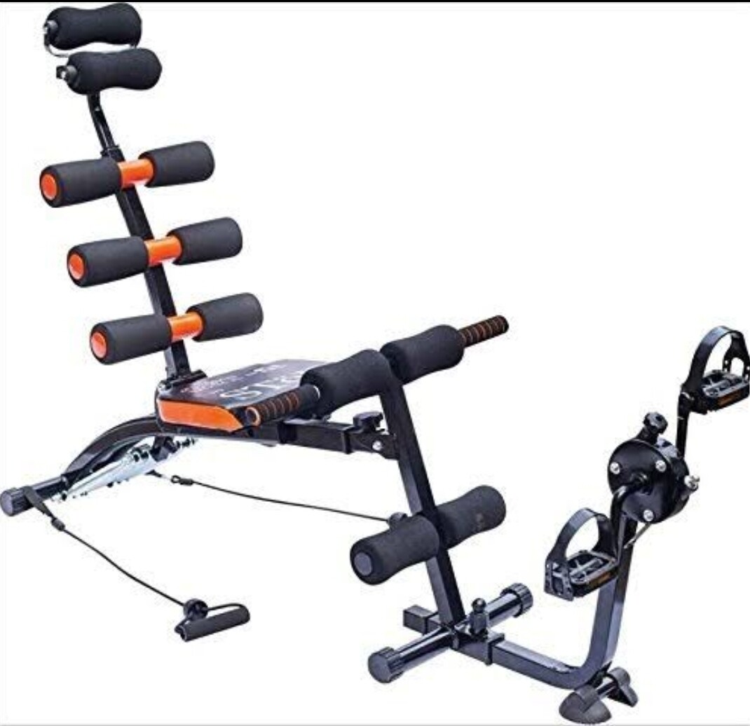 Six pack bench with pedals