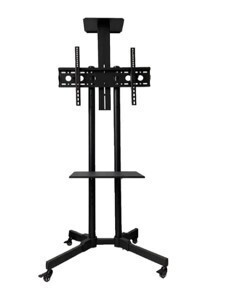 TV Wall Mount Trolley With Cable Management, Holds 37-86 Inch TV, Weight Cap-50kg, Tilt +Height Adj. Lumi