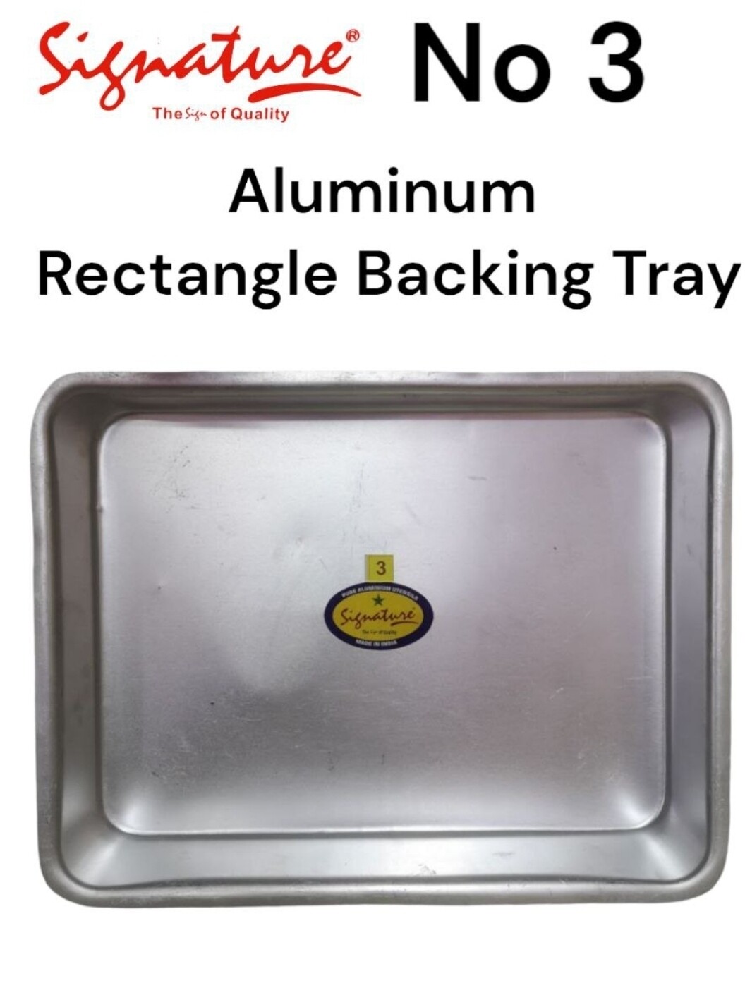 Signature aluminium backing tray no 3