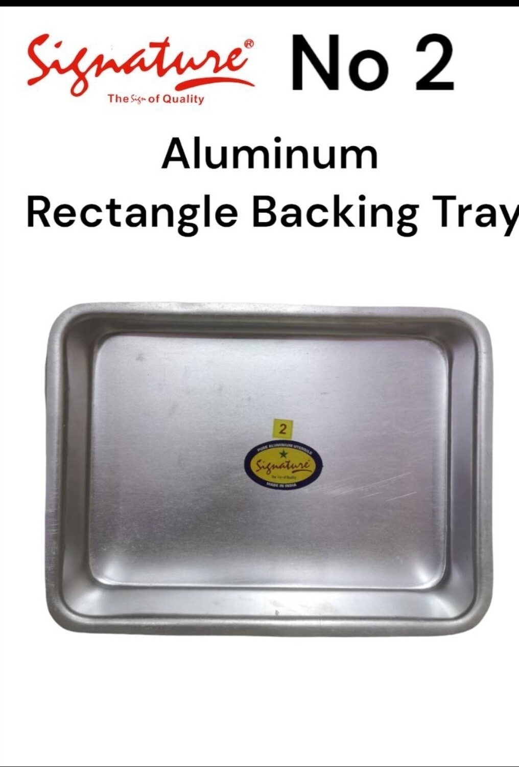 Signature aluminium backing tray no2