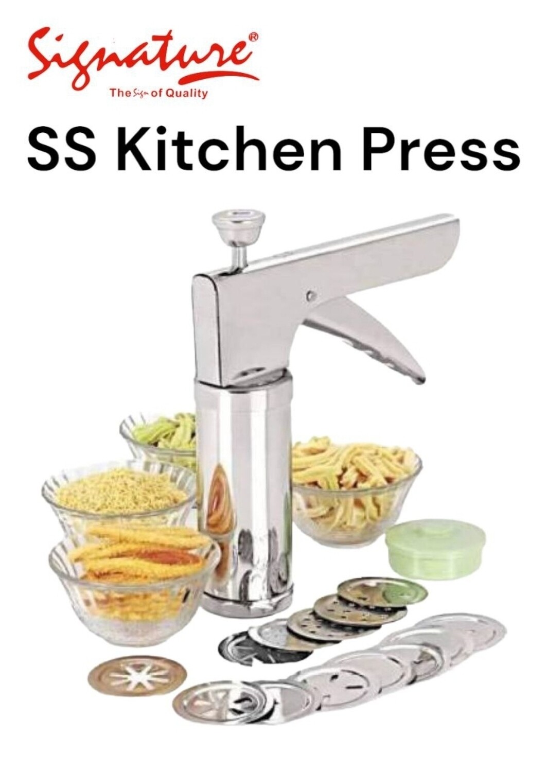 Signature stainless steel kitchen press