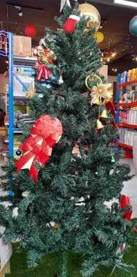 Christmas Tree, 150Cm+400tips，Green Pvc Leaf 6cm*0.07mm Green Metal Stand #SYSA-0221168