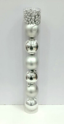 Christmas Decoration 6cm Ball & Chain 6pcs 2m Chain #SYQA-122129