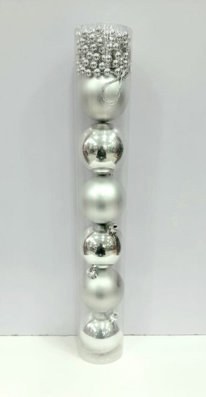 Christmas Decoration 6cm Ball &amp; Chain 6pcs 2m Chain #SYQA-122129