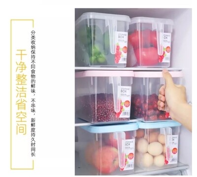 Fridge storage container with Lid and handle 5L