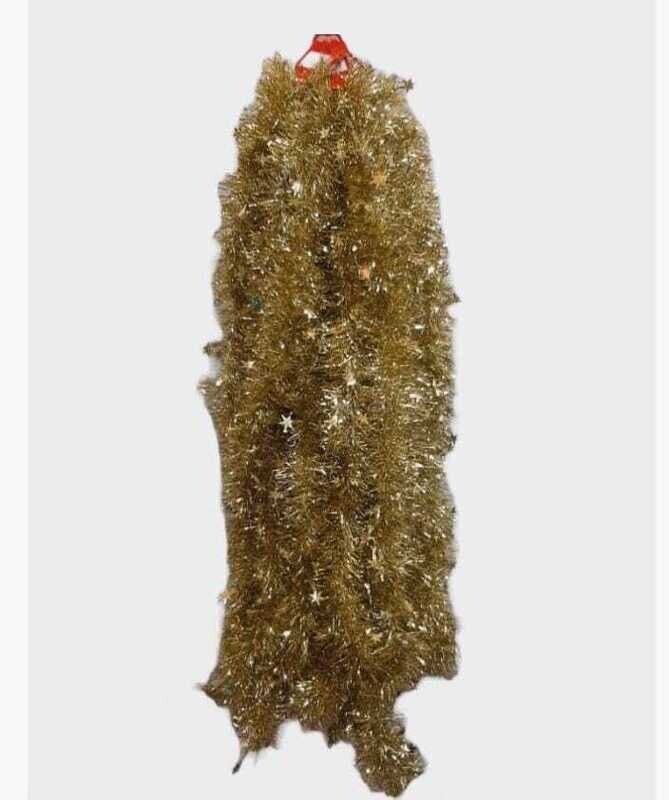 Christmas Tinsels Gold with with stars 11cm*9cm #162215