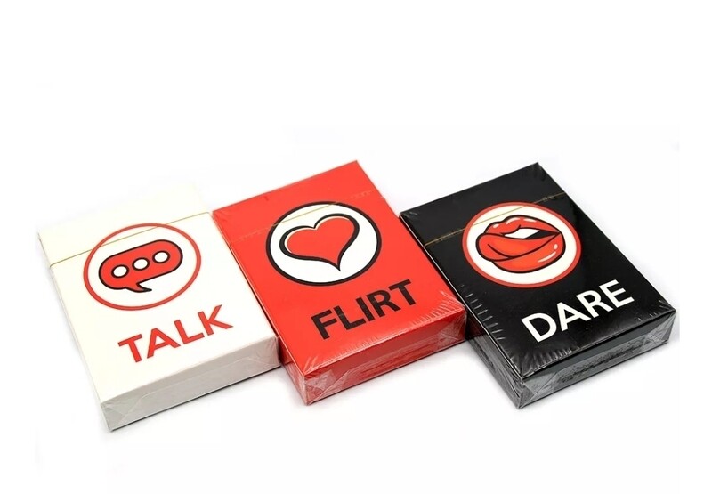 Three in one Playing cards. Talk Flirt or dare. Generic Talk, Flirt, Dare! Fun And Romantic Couple Game