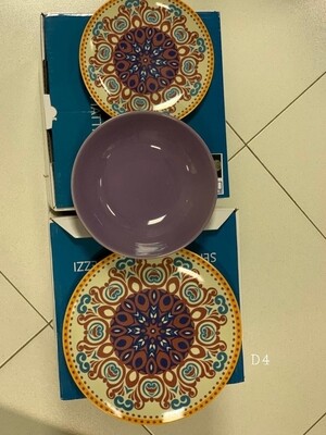 Excelsa Afrika Design Dinner Set 18 Pieces, Porcelain and Ceramic, Multicolored in a Gift Box. (Design D4)