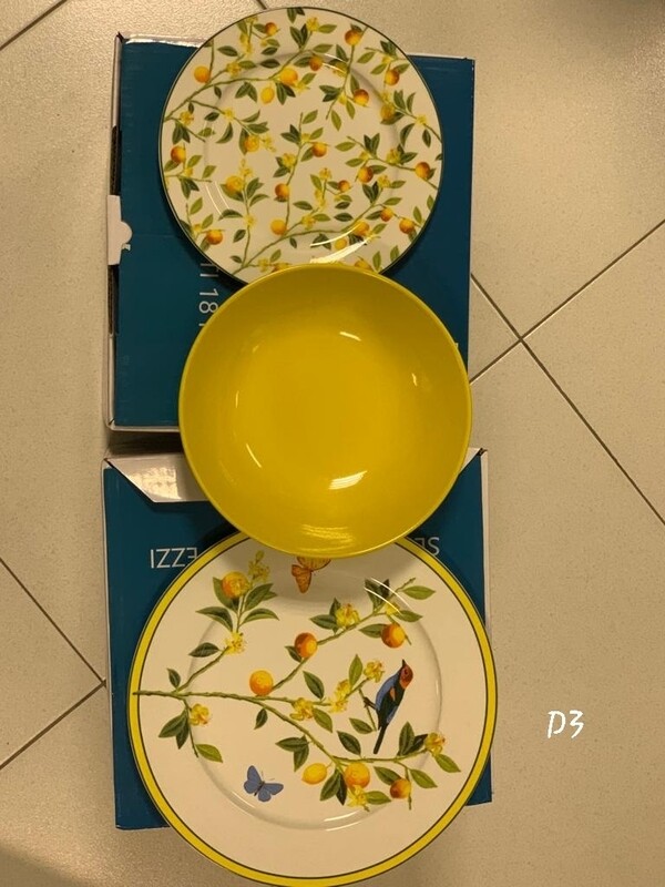 Excelsa Africa Print Dinner Set - 18 Pieces, Porcelain and Ceramic, Multicoloured in a Gift Box, Design D3