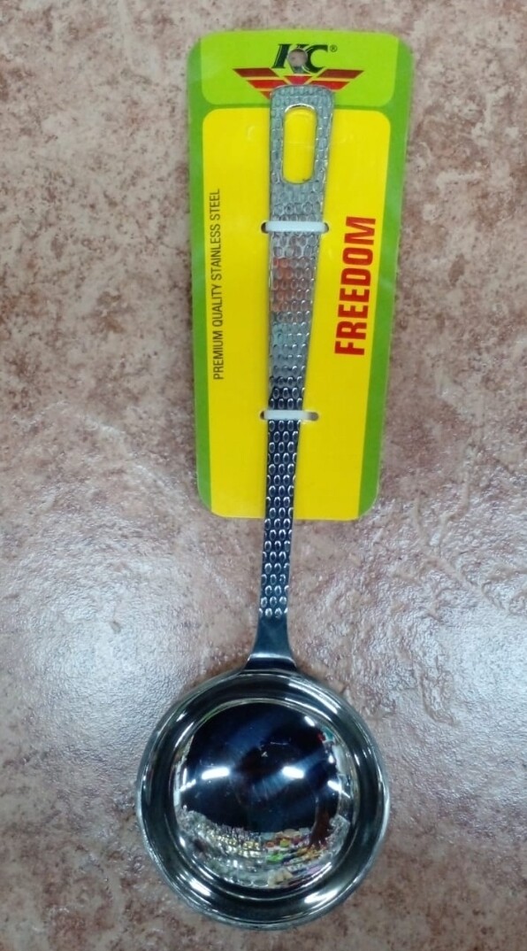 Freedom hammerd steel serving laddle