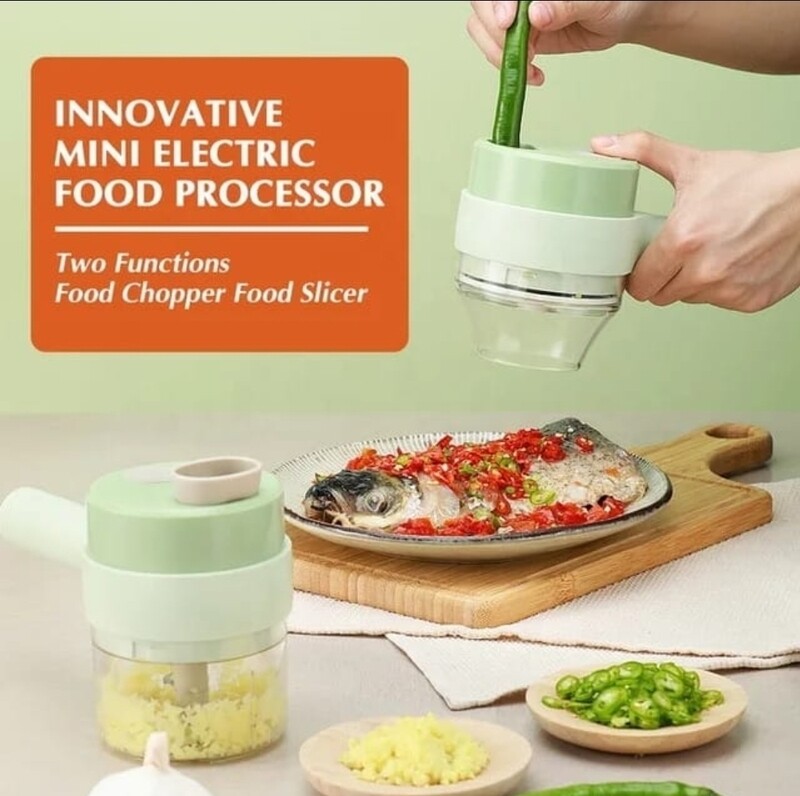 MADOLIN 4in1 Portable Electric Vegetable Cutter Set Elevate Your