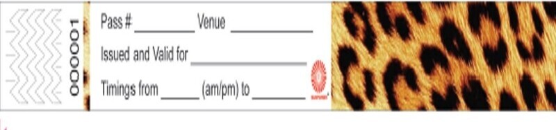 Wrist Band Leopard With Invite (10pcs) TB.19.LPD