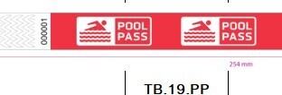 Wrist Band Pool Pass 10pcs TB.19.PP