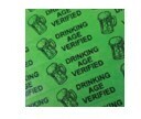 Wrist Band 'Drinking Age Verified' - Black Text On Green Band EB.19.DAV