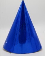 Laser Cone Hat Assorted Colors, 19cm Height, 15cm Diameter #3583