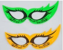 Party Eye Mask Fancy Flourscen Color, 12Pcs/Pkt #3782