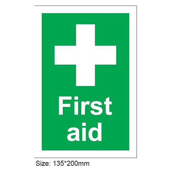 Safety sign. Fist aid station, equipment available here 135X200MM LUMINIOUS LGE168