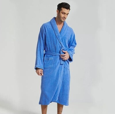 Adult Bathrobe unisex BLUE
